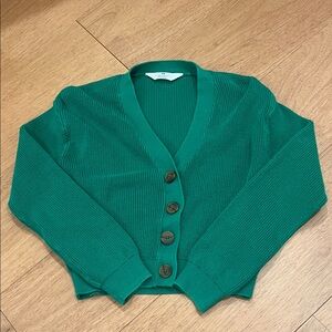 H&M Emerald Button-Up Cardigan